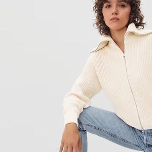 Everlane | Chunky Cardigan Knit | Canvas Cream | Size M